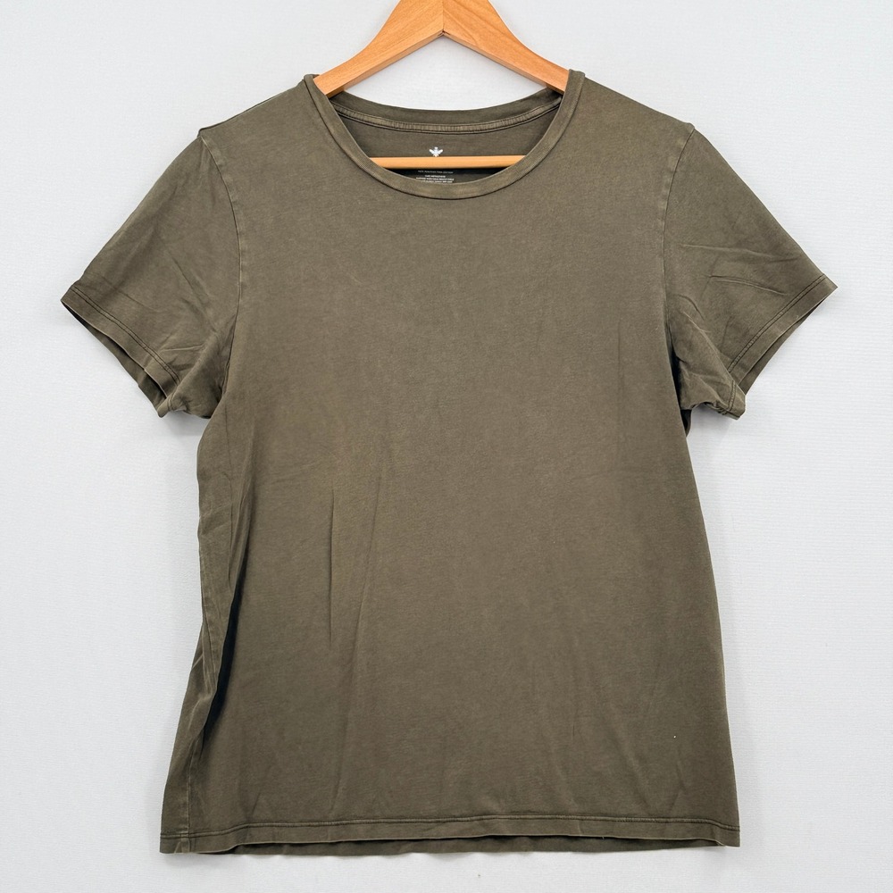 Bombas T-Shirt Womens Medium Olive Green Pima Cotton Gorpcore Capsule Minimalist